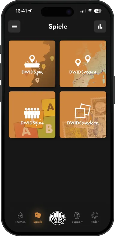 DWIDSapp App, Screenshot