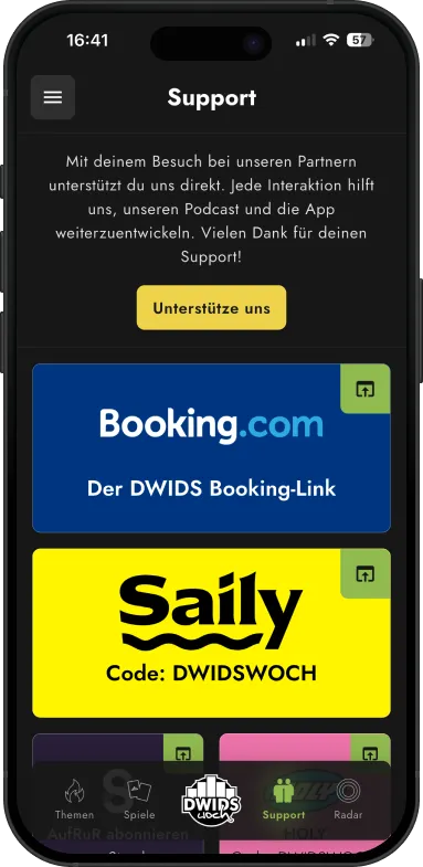 DWIDSapp App, Screenshot